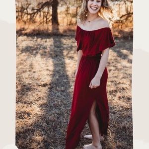 Burgundy dress